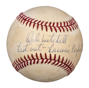 Dale Mitchell Autographed and Inscribed ONL Feeney Baseball (Beckett PreCert)